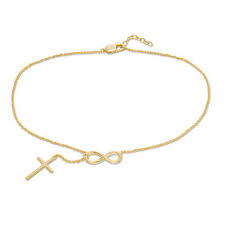 5 out of 5 stars with 2 ratings. Infinity Cross Drop Anklet In 10k Gold 10 Zales