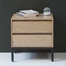 chevet en plaque chene 2 tiroirs soho bois clair arne lykke la redoute table de chevet tiroir chevet