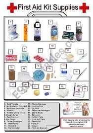 Its A Pictionary That Includes The Supplies We Need To Have In Our First Aid Kit Hope Youlike It First Aid For Kids First Aid Kit Camping First Aid Kit