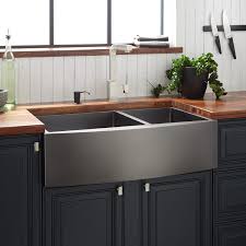 black farmhouse sink signature hardware