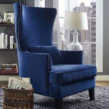 Furniture Home Decor Tools Office Furniture Bedding Lighting Outdoor Furniture Luggage Blue Accent Chairs High Back Accent Chairs Wingback Chair