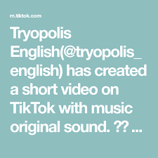 Tryopolis English Tryopolis English Has Created A Short Video On Tiktok With Music Original Sound English Pronunciation English Englishteacher En 2020 Ingles