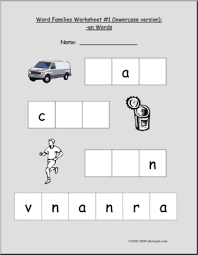 Worksheets for kindergarten and first grade for teachers and homeschoolers. An Word Family Worksheet I Abcteach Com Abcteach