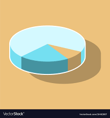 Paper Sticker On Theme Arabic Business Pie Chart