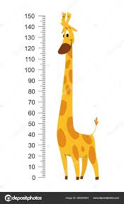 Giraffe Meter Wall Or Height Chart Vector Illustration