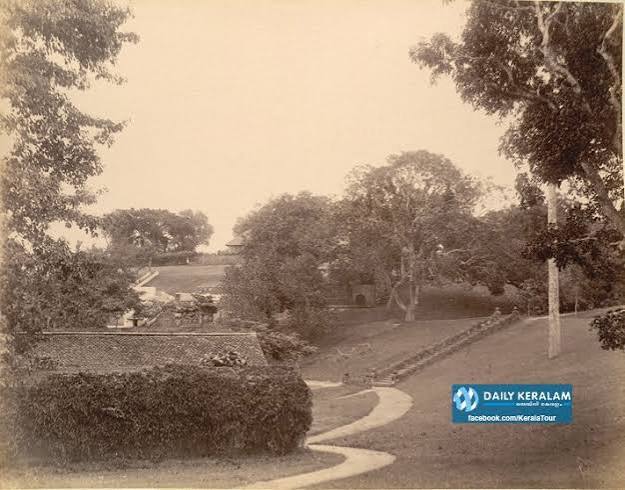 Kerala - Photograph taken about 1900 by the Government photographer, Zacharias D'Cruz of the Public Gardens in Trivandrum. It is one of 76 prints in an album entitled 'Album of South Indian
