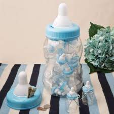 Perfectly Plain Diy Collection Giant Blue Baby Bottle Bank Container Baby Boy Shower Favors Baby Shower Party Supplies Blue Bottle