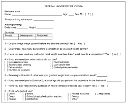 Questionnaire To Quantify The Practice Of Rapid Weight Loss In Athletes Download Scientific Diagram