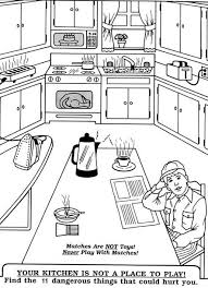 Touch device users, explore by touch or with swipe gestures. Fire Safety Coloring Pages Fire Safety For Kids Kitchen Safety Kitchen Safety Activities