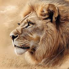 Lion, African Predator Animal Realistic Drawing, Sketch Stock Illustration  - Illustration of charismatic, african: 347818579