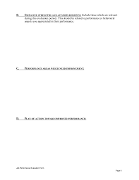 Check spelling or type a new query. Sample Receptionist Performance Appraisal