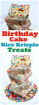 Birthday Cake Rice Krispie Treats Nutrition Birthday Cake Rice Krispie Treats Recipe Rice Krispie Treats Dessert Recipes Rice Crispy Treats