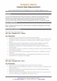 Sales representatives are the lifeblood of wholesalers and manufacturing sales representative resume skills. Counter Sales Representative Resume Samples Qwikresume