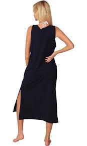 Ingear Cotton Dress Long Casual Beach Summer Tank Print Tee Cover Up Cotton Dresses Dresses Fashion