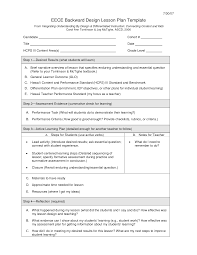 Backward Design Lesson Plan Example Eece Backward Design Unit And Lesson Plan Template Math Lesson Plans Template Lesson Plan Templates Math Lesson Plans