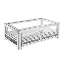 Compare prices on popular products in home furniture. Acme Noralie Coffee Table In Mirrored And Faux Diamonds 84730