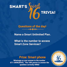 Are you usually early or late? Smart Belize Smart S Sweet 16 Trivia Answer The Questions Of The Day For A Chance To Win Whatsapp Us Your Answer To 671uwin 6718946 The 16th Person To Reply With The