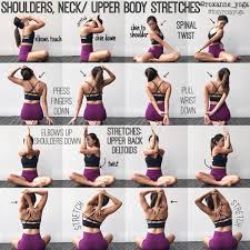 Neck And Shoulder Stretches Easy Yoga Workouts Upper Body Stretches Yoga Stretches