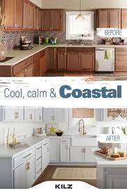 Cool Calming Kitchen Makeover The Perfect Finish Blog By Kilz Home Decor Kitchen Beach House Kitchens Kitchen Refresh