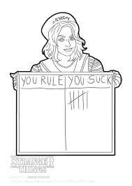 stranger things coloring page free printable coloring pages for kids