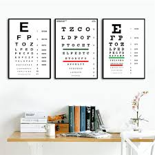 Us 1 94 50 Off Modern Eye Test Snellen Chart Best Eyes Test Deals Poster And Prints Art Paintings Wall Pictures For Living Room Home Decor In