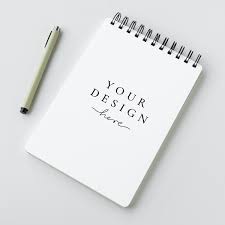 Download Premium Psd Of Blank Plain White Notebook With A Pen Mockup Design Mockup Free Mockup Psd