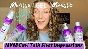 Mousse Gel Mousse Application And Not Your Mother S Curl Talk Line First Frizzy Wavy Hair Curl Routine Curls