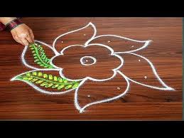 Simple Beautiful Daily Rangoli Design For Beginners With 5dots Made Easy To Draw For Everyone Youtube Rangoli Designs Easy Drawings Small Rangoli Design