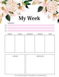 Free printable 1 week calendar if you're hunting for the calendar to decorate your child's rooms then choose the blossom or cartoon based calendar. 29 Free Weekly Planner Template Printables For 2021
