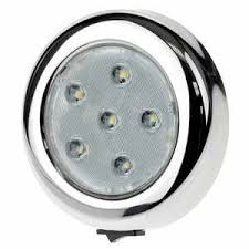 West Marine Stainless Steel Surface Mount 4 Led Light With Switch White West Marine