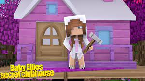 Baby Ellie Builds A Secret Clubhouse Minecraft Little Kelly Youtube