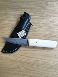 Polo S Nordic Style Damas Blue Paper Steel And Mammouth Ivory Couteaux Artisanaux Couteau Mammouth
