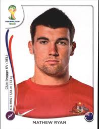 Offer Sticker Mathew Ryan Australia Fifa World Cup Brazil 2014 Panini