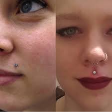 1PCS 16G Acrylic Stainless Steel Lip Ring Piercing Crystal Monroe Lip Stud  Helix Tragus Conch Cartilage Earrings Size 6-10mm