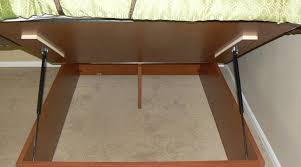 Upholstered platform bed with under bed lift storage. Building A Bed Base Like The Rv Bed Irv2 Forums
