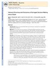 A health care surrogacy designation authorizes chosen persons to make health care decisions on their behalf if they are unable. Pdf Advance Directives And Outcomes Of Surrogate Decision Making Before Death