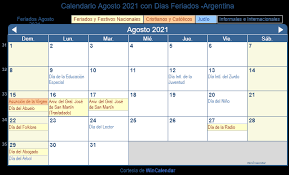 Si parte subito con il big match fra tottenham e manchester city. Calendario Agosto 2021 Para Imprimir Argentina