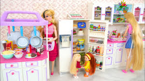 We collected up to 66 ads from hundreds of classified sites for you! Fantastic Doll Kitchen Full Set Kitchen Island Fridge With Light On Making Ice Kuche Geladeira Youtube