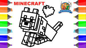 Print minecraft wolf coloring page for free. Minecraft Wolf Coloring Pages For Kids Minecraft Coloring Pages Wolf Kids Cartoon Animation Youtube