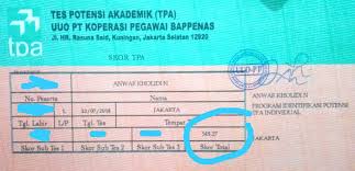 Tata cara pemenuhan persyaratan tpa bappenas dan/atau toefl/ielts/elpt itb akan disampaikan kemudian. Cara Menghitung Skor Tpa Bappenas