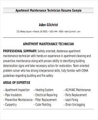 When writing your resume, be sure to reference the job description and highlight any skills, awards and certifications that match with the requirements. Free 9 Sample Maintenance Technician Resume Templates In Ms Word Pdf