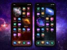 120 Deep Universe Ios 14 App Cover Icons Bundle For Your Etsy App Icon Homescreen App Covers