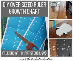 Diy Over Sized Ruler Growth Chart Cox The Hen Custom