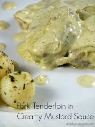 With the oil and butter sizzling over high heat, sear all sides of the loin, using. Pioneer Woman Recipe For Pork Tenderloin With Mustard Cream Sauce Image Of Food Recipe