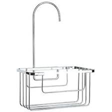 Zenna home® tension corner pole shower caddy in chrome. Croydex 1 Tier Hook Over Shower Caddy Chrome Bathroom Accessories Screwfix Com