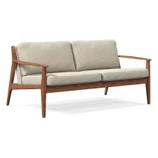 West elm's finn loveseat can be customized to fit your liking, which is great for anyone who thinks they have to settle for less than just because their space is smaller. Mathias Mid Century Wood Frame Sofa