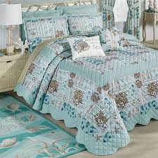 Check out our aqua bedspread selection for the very best in unique or custom, handmade pieces from our bedding shops. Shell Harbor Aqua Coastal Quilted Oversized Bedspread Bedding