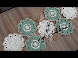 Orgu Masa Ortusu Runner Yapimi Youtube Crochet Rose Pattern Crochet Doily Diagram Crochet Decoration