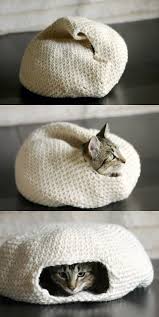 Everyone needs a special place to hang out and that includes your cute little pet. Crochet Cat Beds