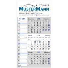 Kalender 2021 mit kalenderwochen + feiertagen: 3 Monatskalender Trio Plus Als Werbegkalender Bedrucken Ab 50 Stuck Hermann Fachversand